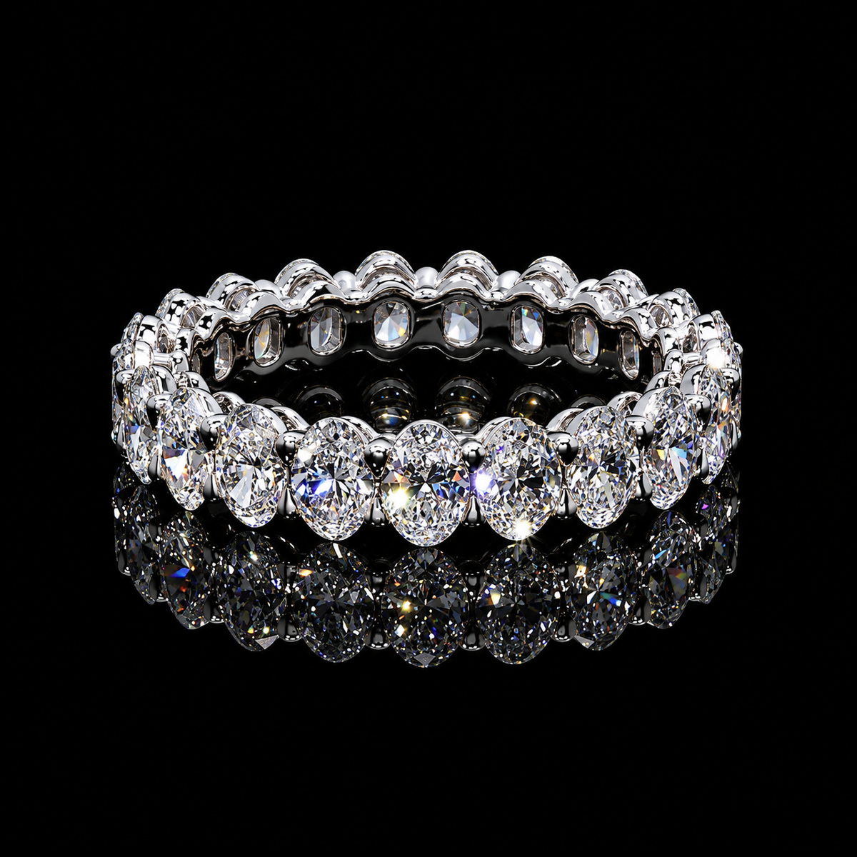 OVAL CUT DIAMOND ETERNITY BAND DAN MOR
