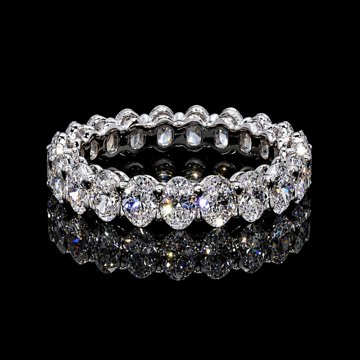 OVAL CUT DIAMOND ETERNITY BAND DAN MOR