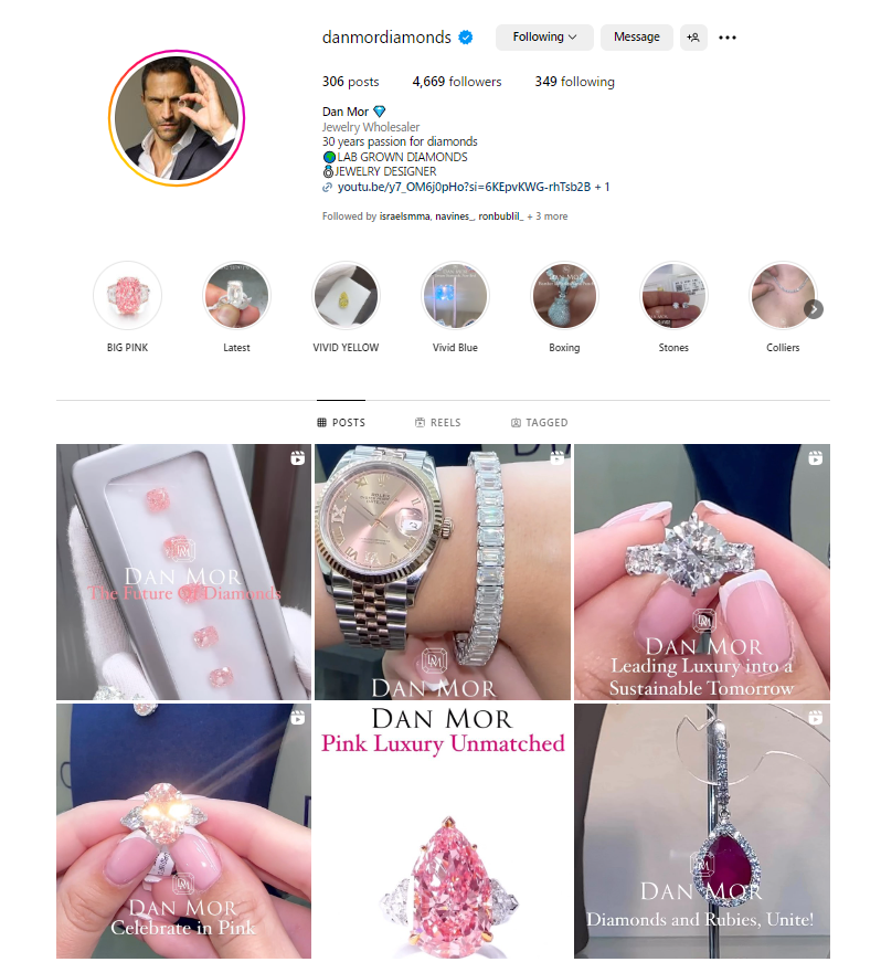 Dan Mor Diamonds - Instagram Account